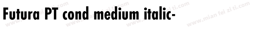 Futura PT cond medium italic字体转换